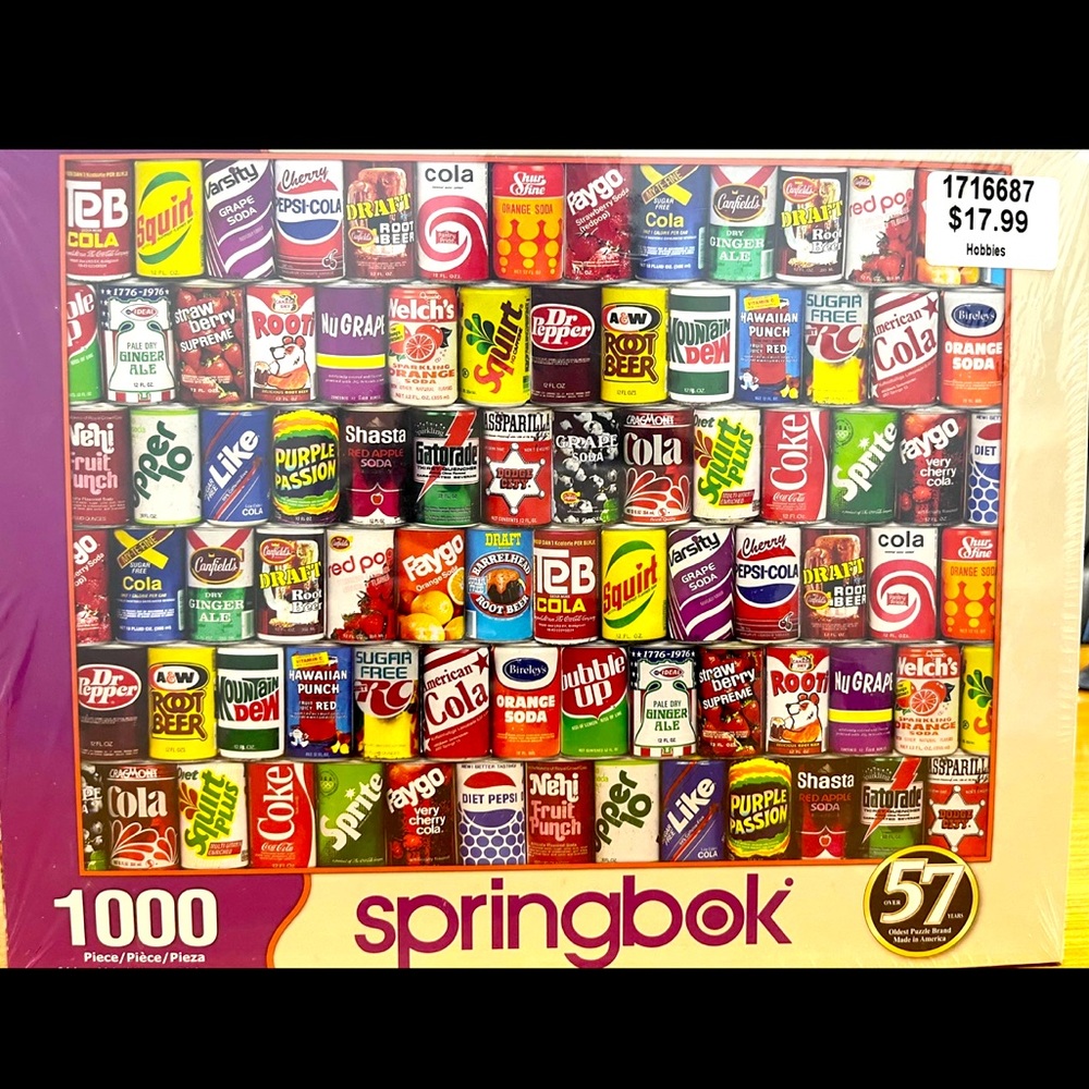 NWT Springbok  “Retro Refreshments” Puzzle